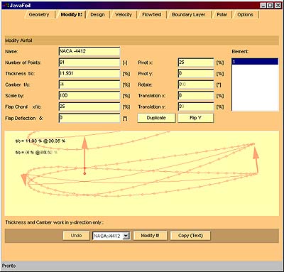 Modifying the airfoil location and orientation.
