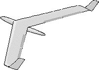 F3B flying wing model.